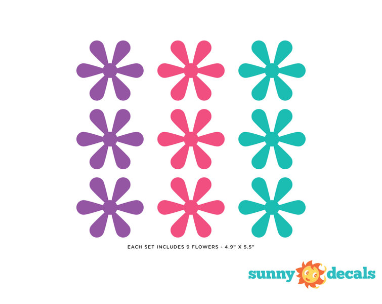 Sunny Decals Flower Fabric Wall Decal Wayfair